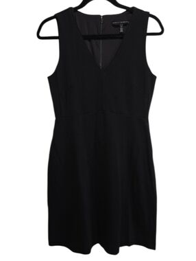 WHBM Black V-Neck Sleeveless Sheath Dress White House Black Market Size 6